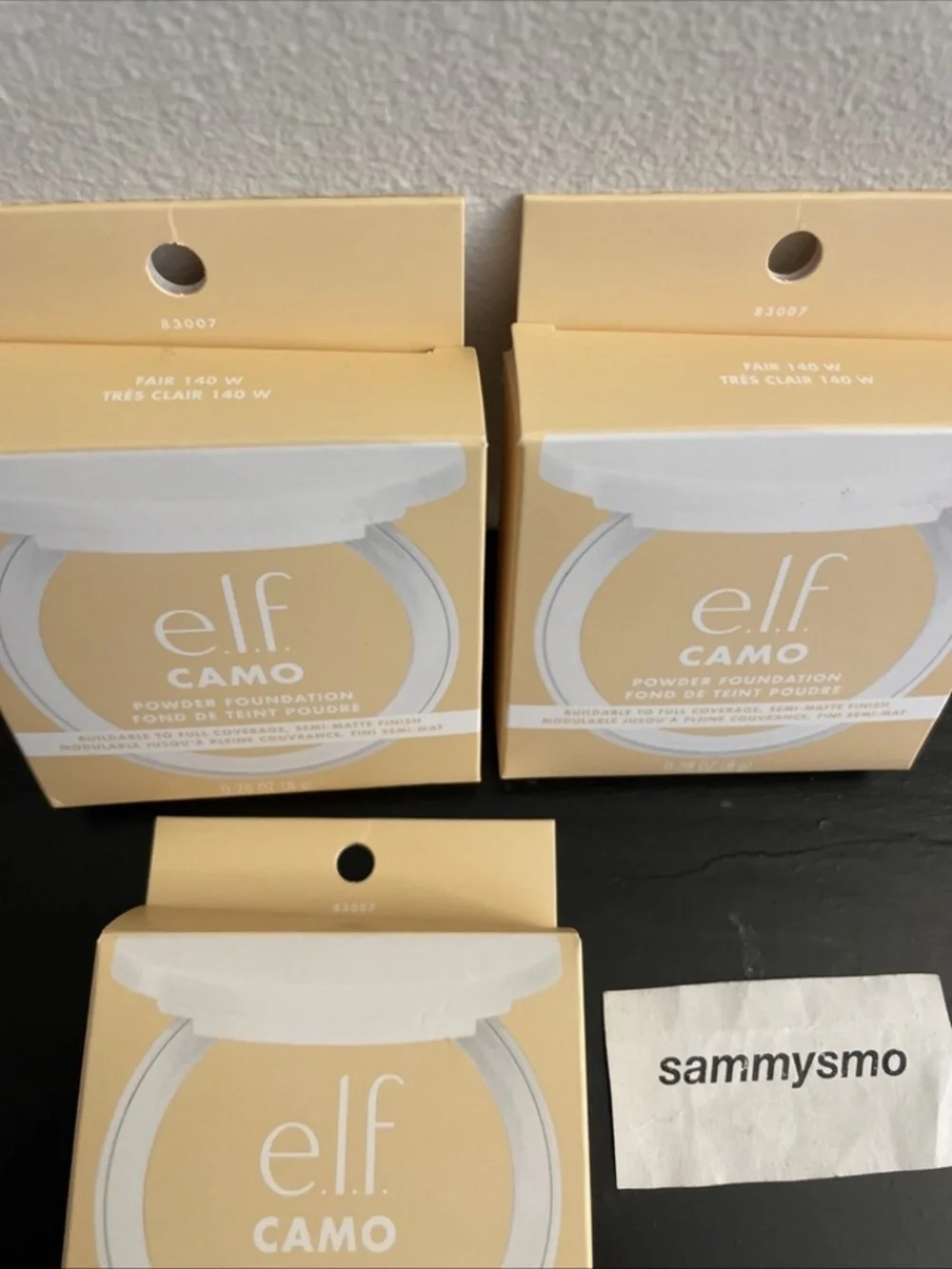 elf e.l.f. Camo Powder Foundation, Fair 140 W, x3
